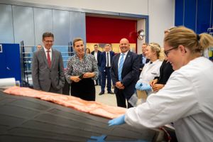 Statsministeren var torsdag forbi Grenaa, og roserne til medarbejderne på Terma, Danmarks største forsvarsvirksomhed, flød i stride strømme 