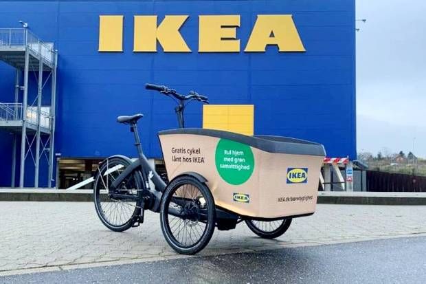 campingvogn spiralformet Ungkarl IKEA i Aarhus starter gratis udlån af el-ladcykler