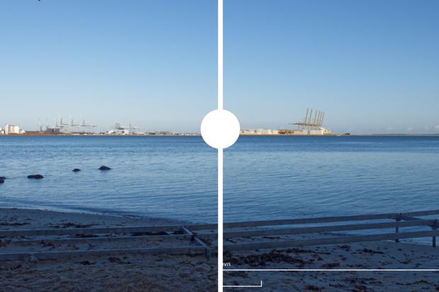 Se før og efter-visualiseringer, der viser, hvordan en udvidelse af Aarhus Havn med 100 hektar vil påvirke udsigten fra 13 forskellige udsigtspunkter i Aarhus Kommune.  