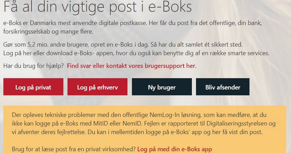MitID Fejler Og Giver Problemer Med E Boks Din Avis