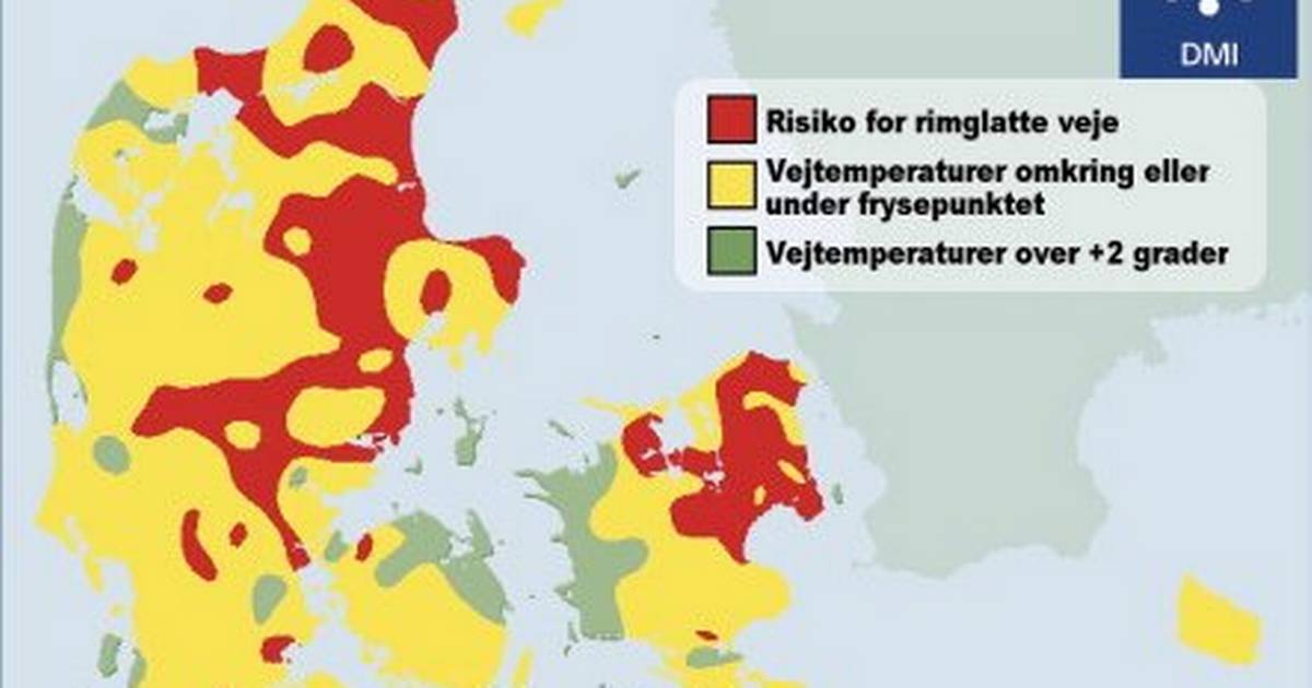 DMI advarer om glatte veje her til morgen